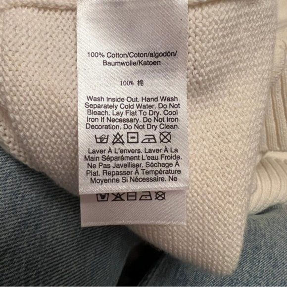 DKNY  * Studded 100% Cotton Turtleneck Jumper Sweater  EUC Size XL - Picture 11 of 14